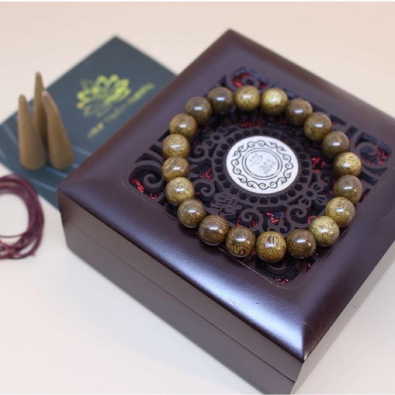 Vòng trầm tốc đơn mix sen