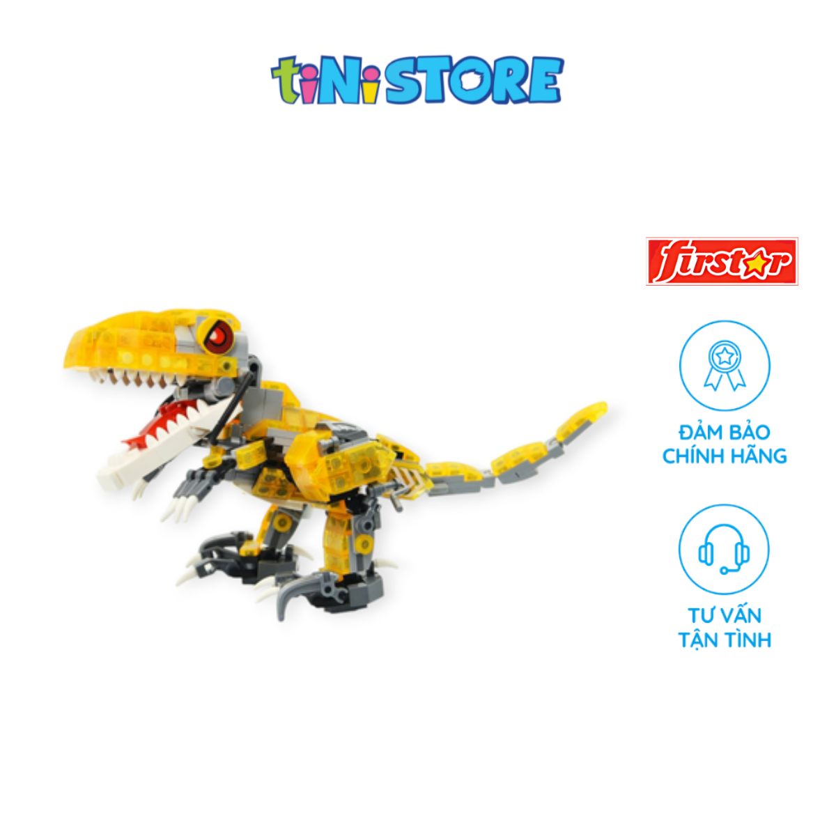 Đồ Chơi Ghép Hình Khủng Long Phát Sáng Khủng Long Chim Săn Mồi DK81289