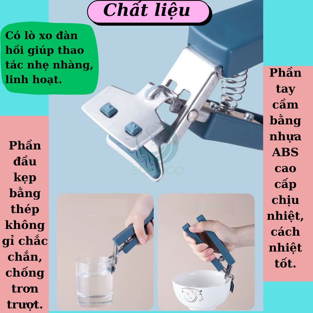 Kẹp Gắp Nồi Chống Nóng Đa Năng- Kẹp Gắp Đồ Nóng Thông Minh- Kẹp Gắp Nồi/Bát Chịu Nhiệt- Kẹp Gắp Khay Nướng Chống Trượt- Kẹp Gắp Đồ Nhà Bếp An Toàn