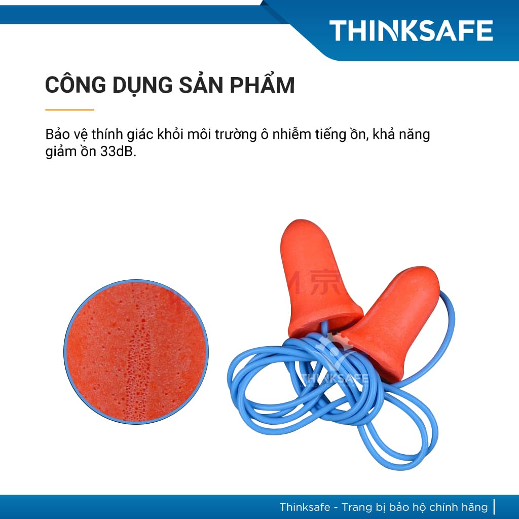 Nút tai chống ồn Honeywell MAX-30, bịt tai chống ồn chất liệu foam polyrethane, giảm ồn hiệu quả 33dB