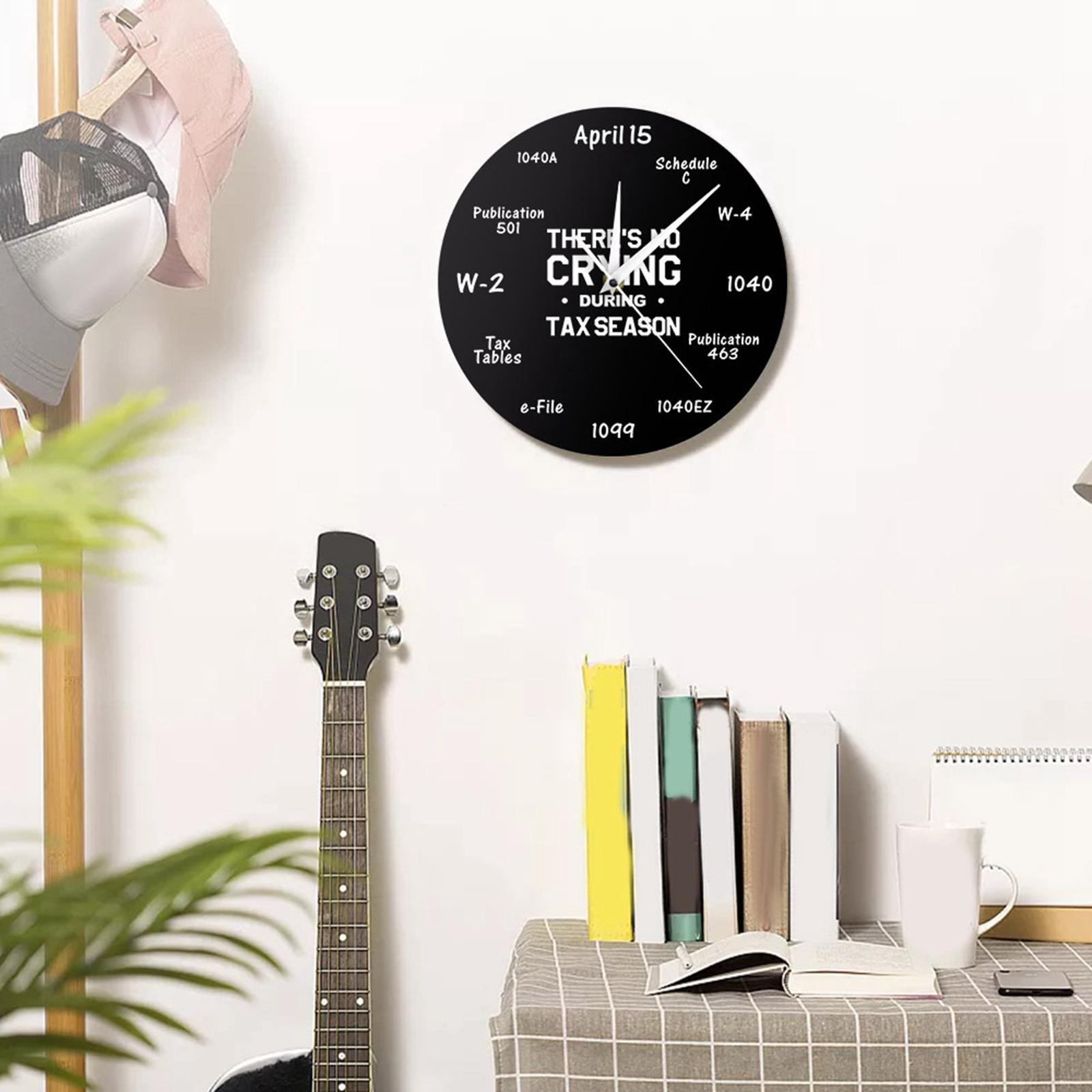Elements Math Wall Clock - Wall Clock Silent Non Ticking Wall Art for Home Living Room School Office Classroom