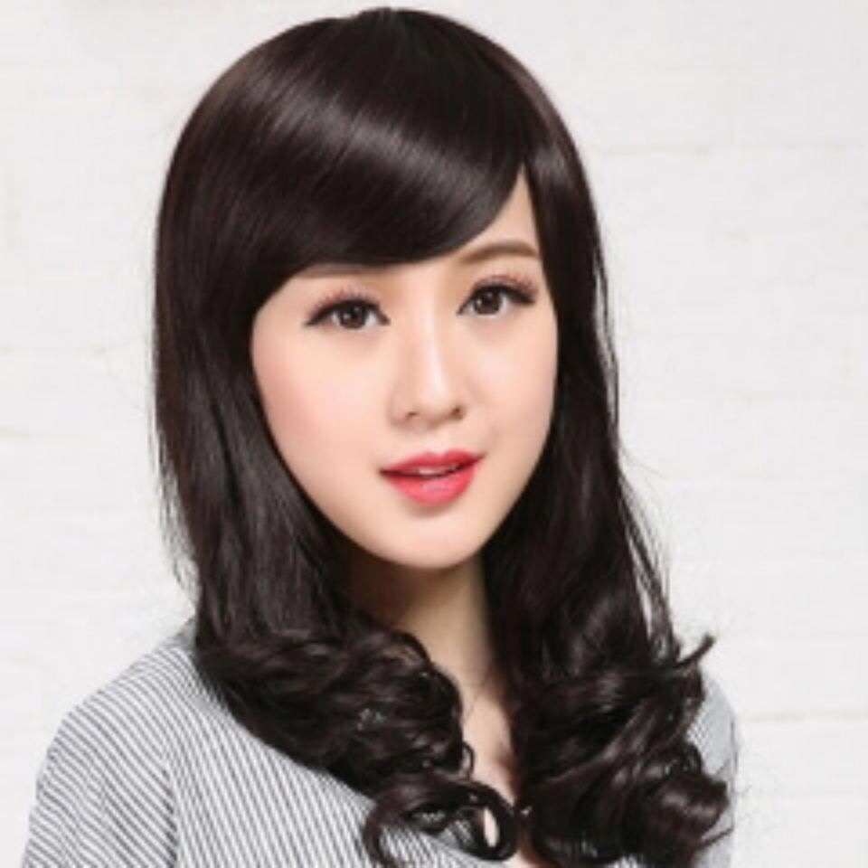 Tóc giả trung niên nữ xoăn lửng L501 ❤️FREESHIP❤️ tóc lửng cả đầu, tóc bộ cả đầu, tặng lưới chụp