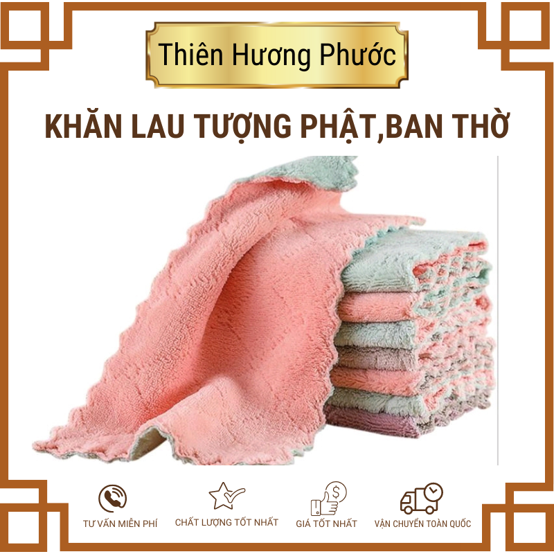Khăn lau tượng Phật, ban thờ 5 cái