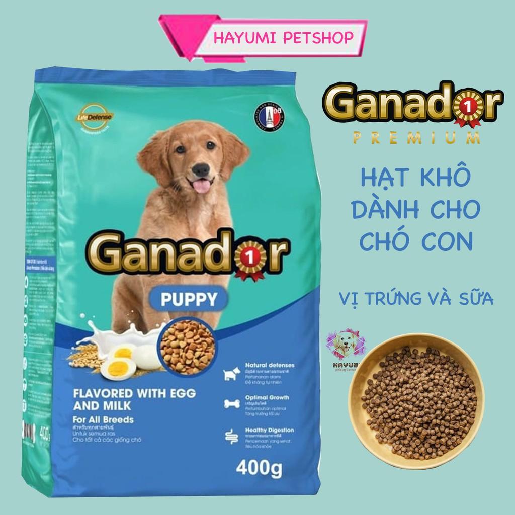 HẠT KHÔ GANADOR PUPPY VỊ TRỨNG &amp; SỮA 400G