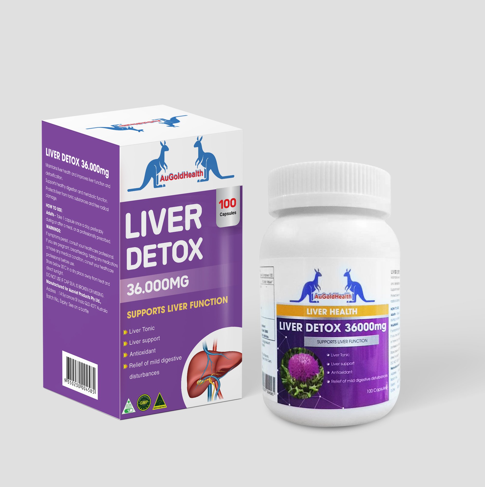 Thực phẩm bảo vệ sức khỏe Viên Uống Giúp Thải Độc Gan Của Úc - Liver Detox - AuGoldHealth