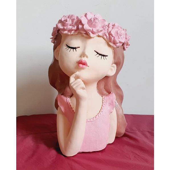 Lọ hoa decor mẫu bình hoa cô gái trang trí