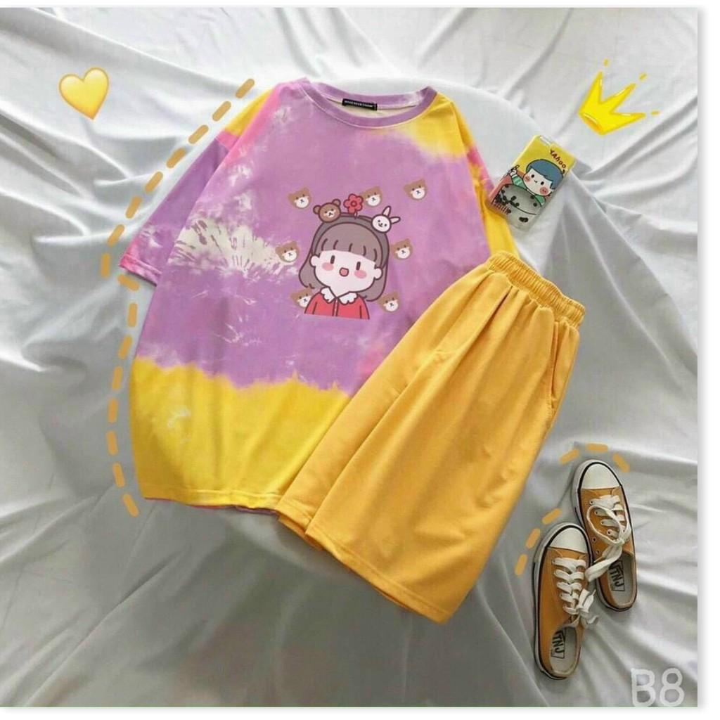 SET THUN NỮ COTTON,MÀU SẮC SINH ĐỘNG,THIẾT KẾ HỌA TIẾT XINH XẮN LANA FASHION