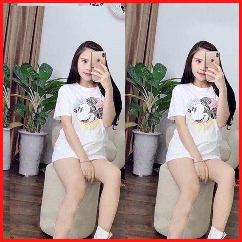 Áo Thun Nữ Màu Trắng In Hình Chuột ATN5269  - J.A Shop