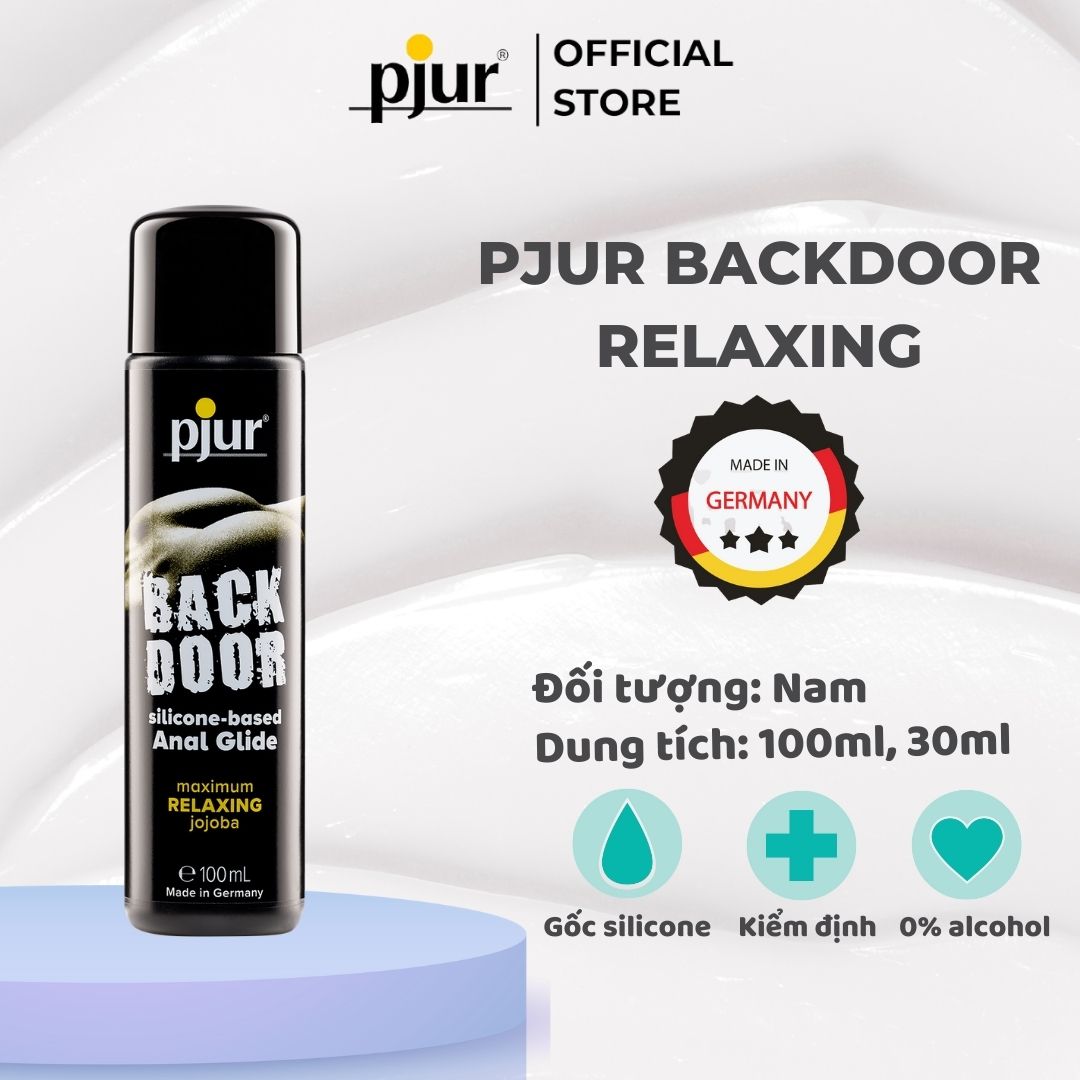 Gel bôi trơn silicone cho đường hậu Pjur Back Door Relaxing Chai 100ml chiết xuất jojoba cao cấp giúp thư giãn cơ vòng