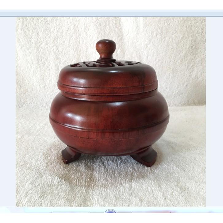 LƯ ĐỐT TRẦM HƯƠNG BẰNG GỖ HƯƠNG CHUẨN 100% SIZE 13CM