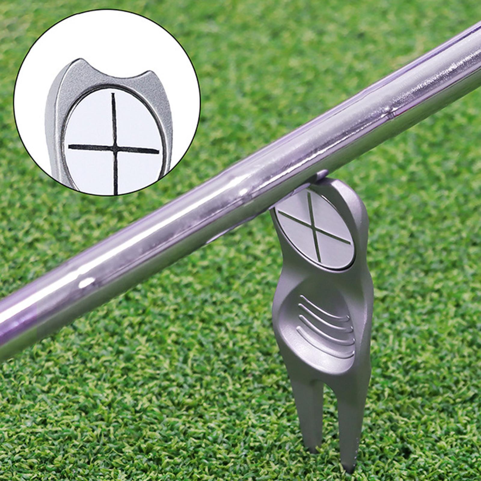 Golf Repair Tool Golf Ball Marker Alloy Putting Tool Portable Golf Accessories Supplies Golf Training Aid Golf Gift
