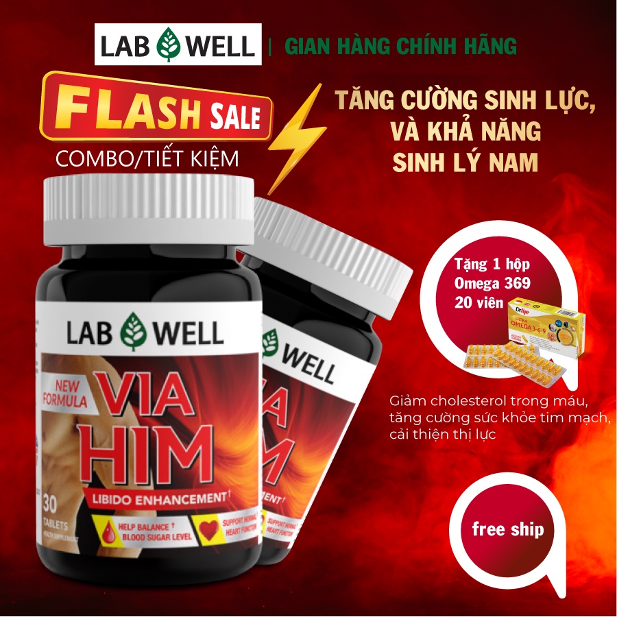 Tăng cường sinh lý nam, Labwell Via Him giúp bồi bổ sức khỏe, cải thiện sinh lực