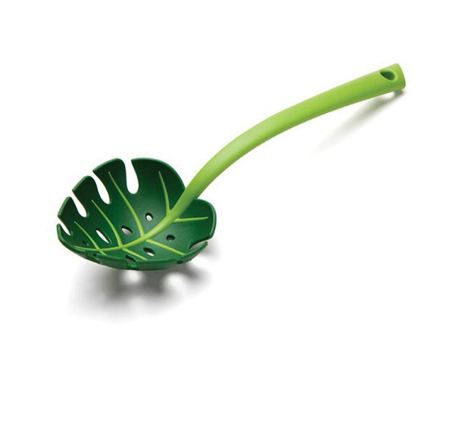 Muôi, vá vớt thức ăn hình chiếc lá xanh