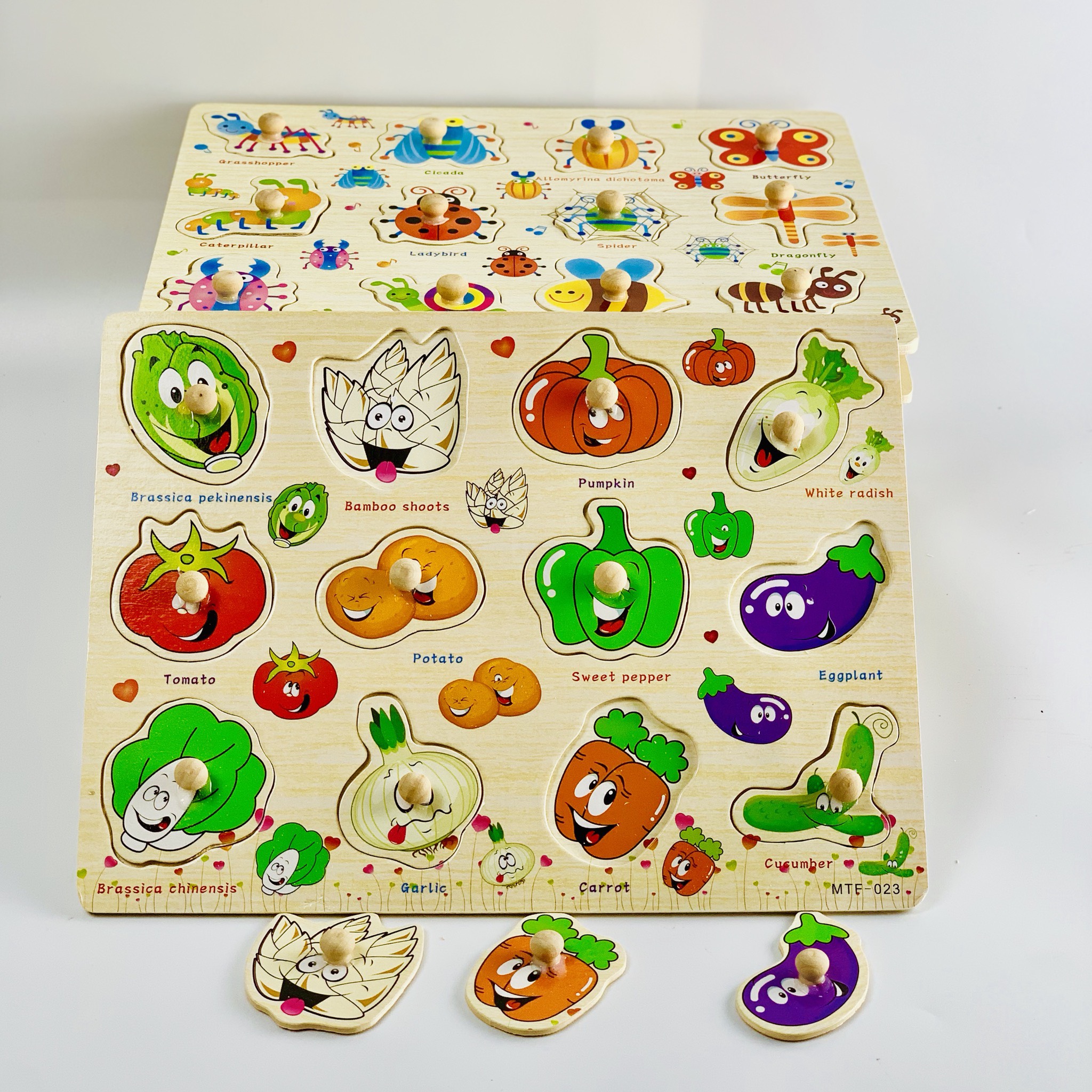 Set 5 bảng ghép hình có núm _ đồ chơi giáo dục MK02