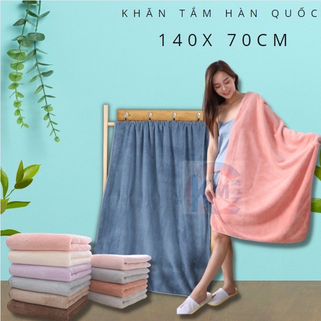 Khăn tắm siêu mềm mịn lông cừu Hàn Quốc 140 x 70cm ,chống thấm tốt ,dày mềm mịn ,loại vải cao cấp