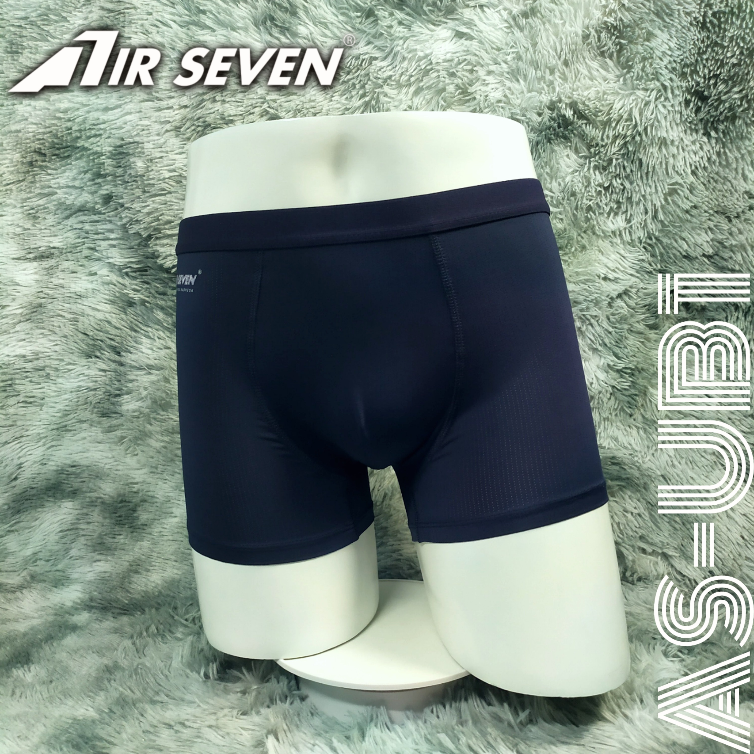 Quần lót nam Boxer co giãn 4 chiều, lưng thun nhỏ, công nghệ thoáng khí - màu Xanh đen