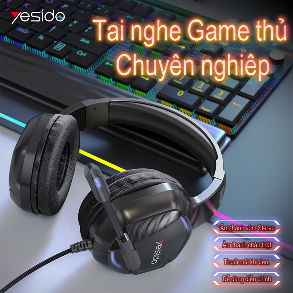 Tai nghe chụp tai Dành cho Game thủ Chuyên nghiệp EK-01 Hàng Chính Hãng