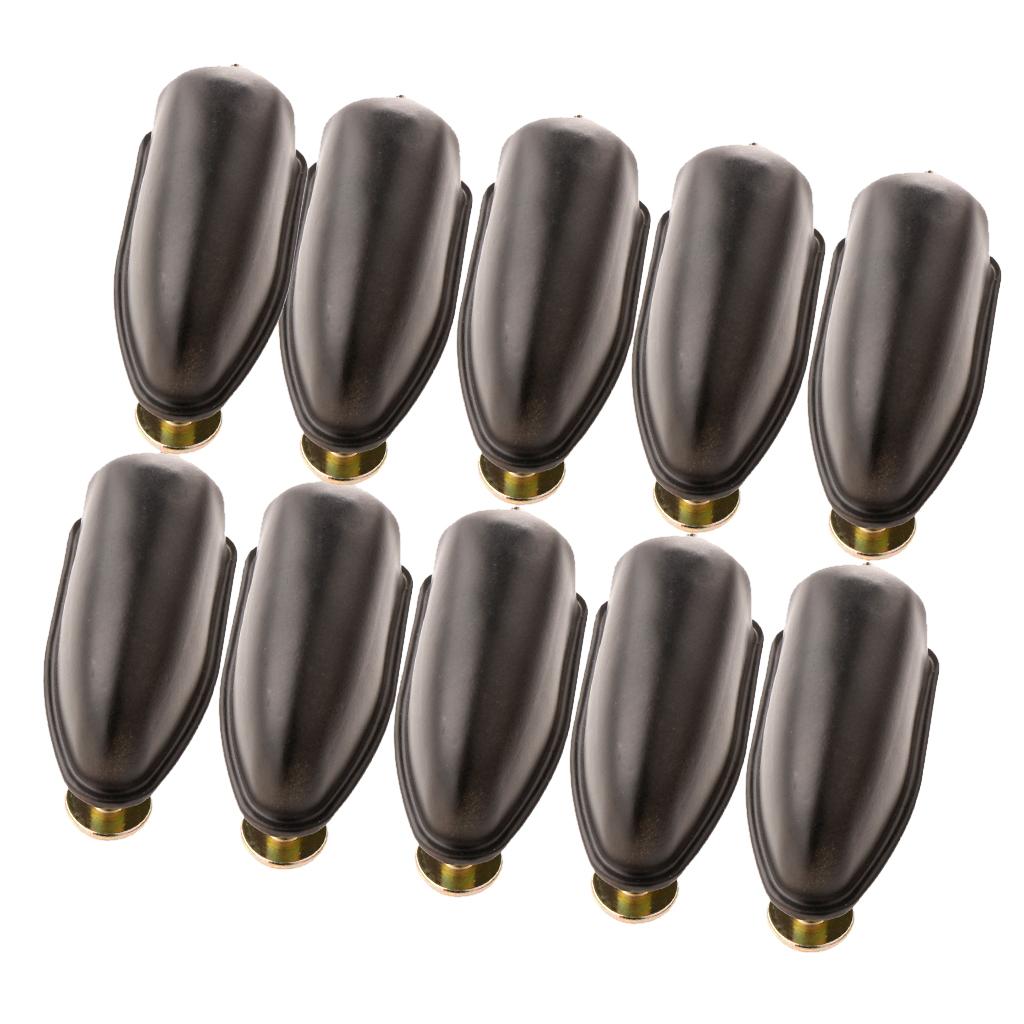 Bền 10 Chiếc Kim Loại Bộ Trống Ổ Bass Tom Móc Hít Móng Vuốt Móc DIY Đen cho Tay Trống