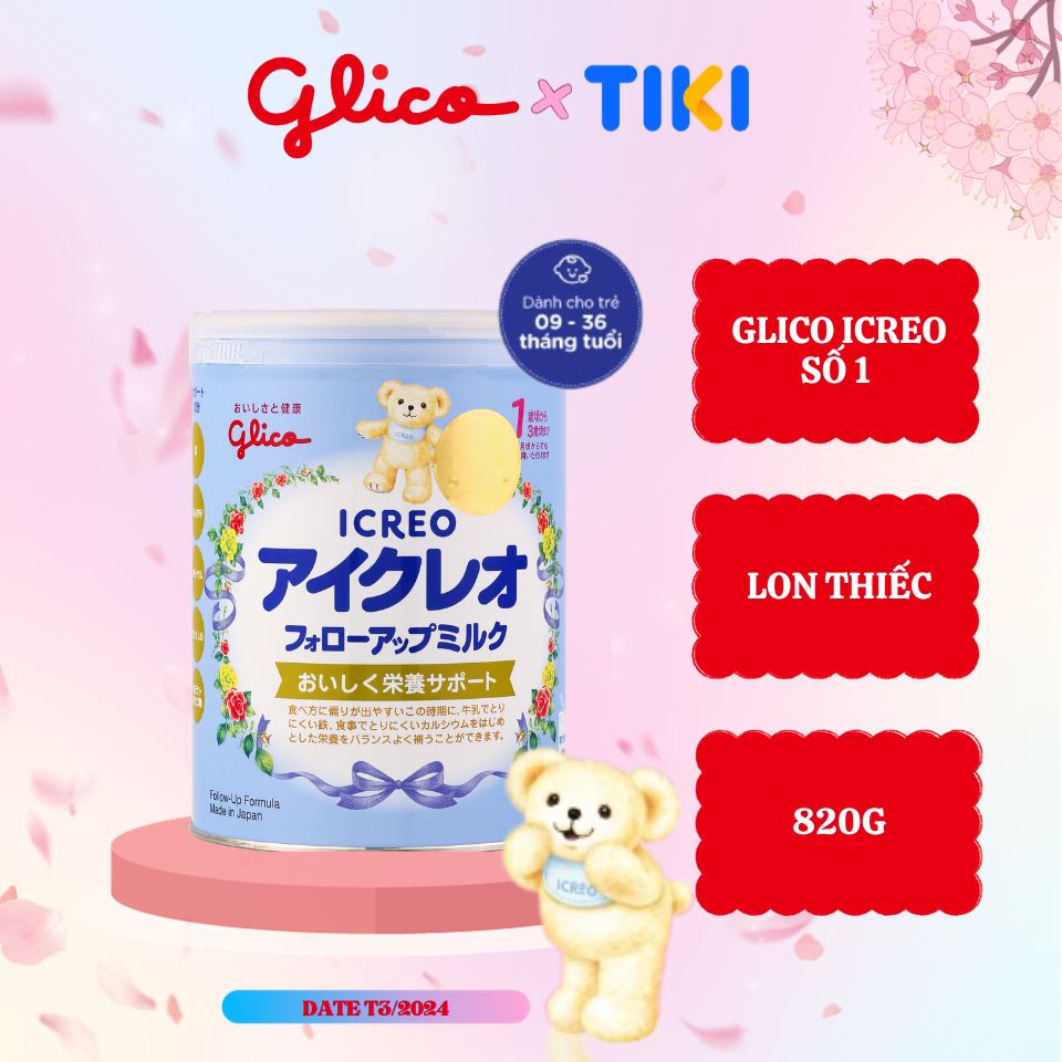 Sữa Glico Icreo Follow Up Milk (Icreo Số 1) Lon 820g