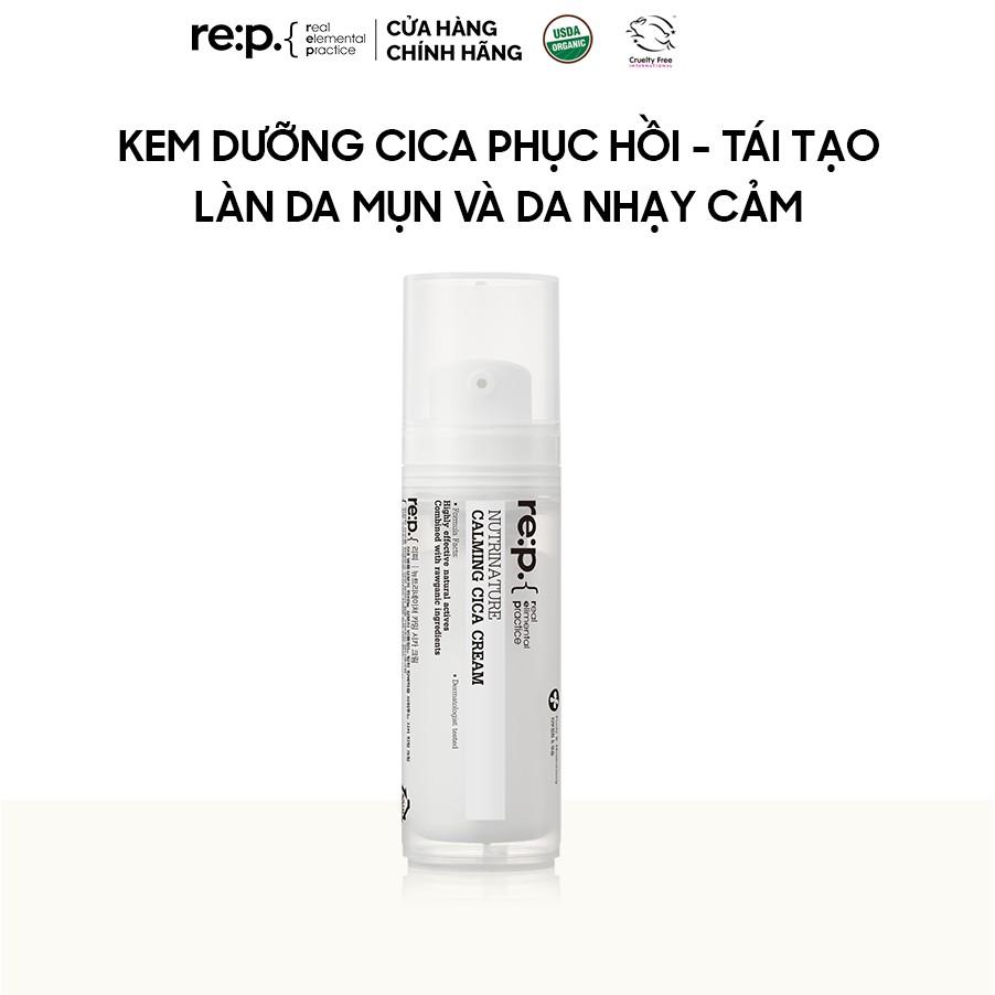 Kem Dưỡng Cica Phục Hồi Và Tái Tạo Da Sau Mụn RE:P Nutrinature Calming Cica Cream 30ml