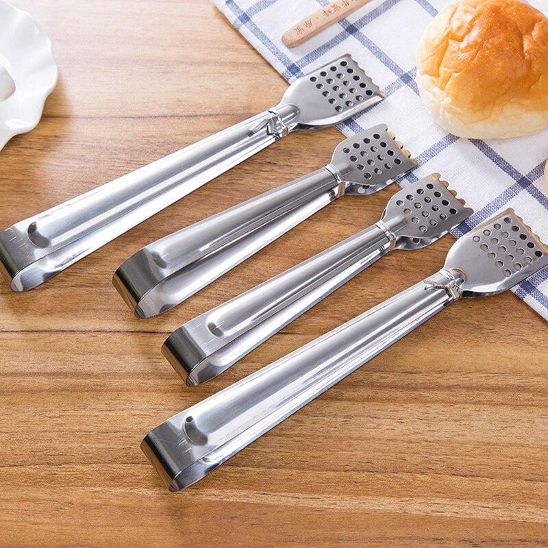 Kitchen Food Toong Tool Set Heat Bread Tong Stainless Steel Salad BBQ Cooking Food Serving Utensil Tongs Bead Clip