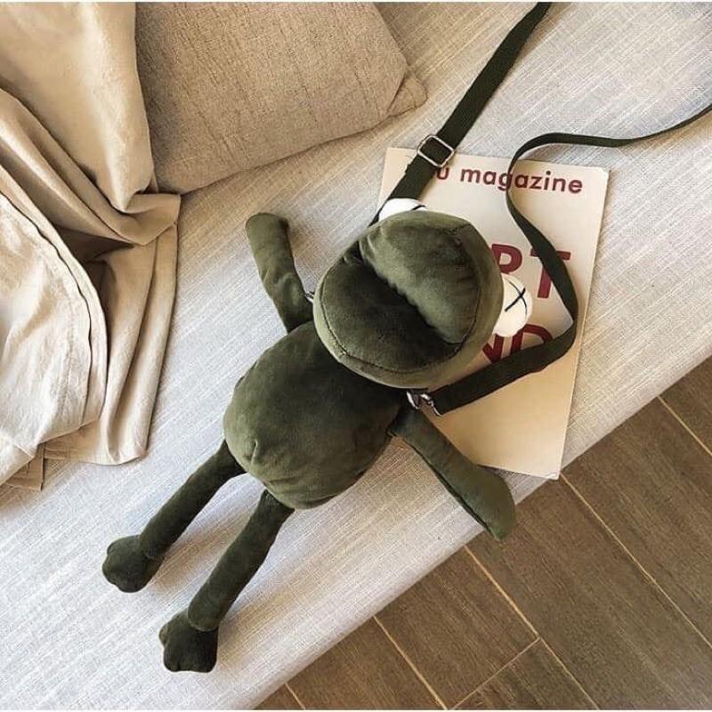 Túi đeo chéo ếch kermit gấu bông xinh xắn ulzzang cực kì hot