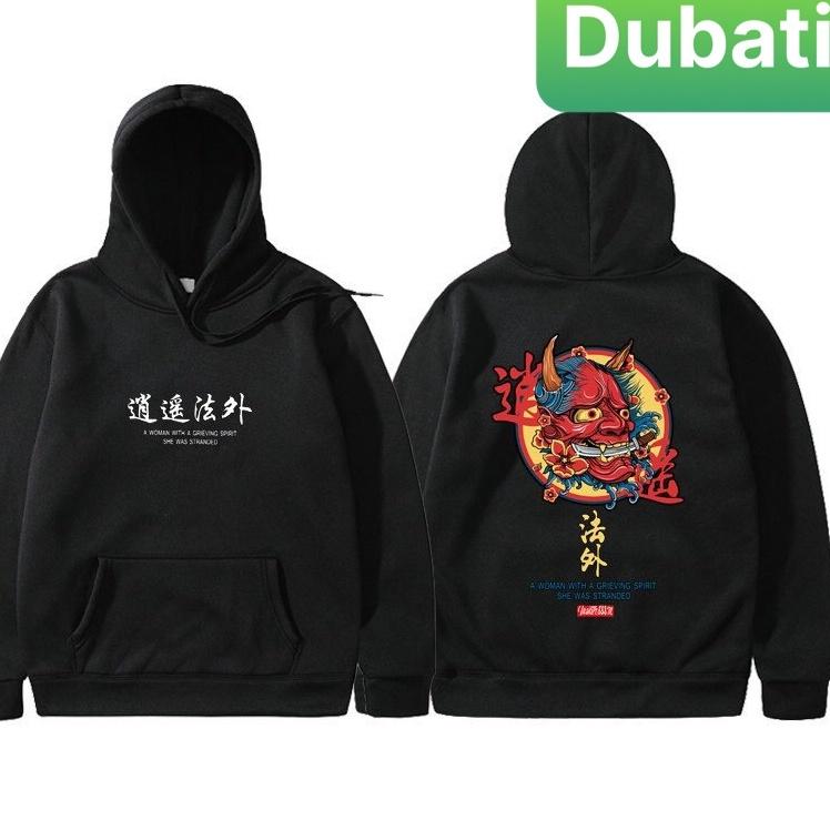 ÁO KHOÁC HOODIE CHẤT VẢI NỈ QUỶ NGẬM KIẾM CHỐNG LẠNH NẶNG ĐÔNG HÈ UNISEX- DUBATI FASHION