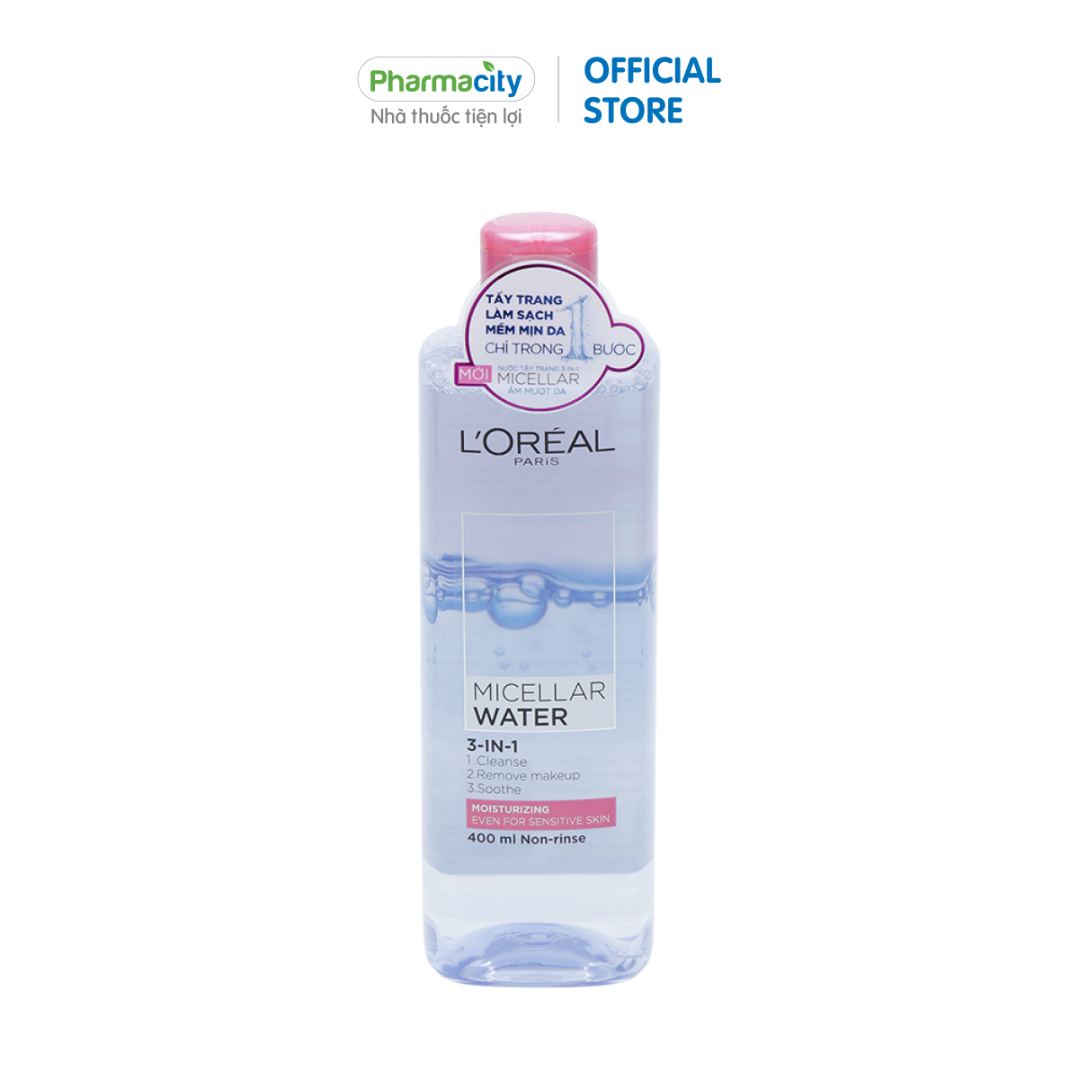 Nước tẩy trang dưỡng ẩm L'Oréal Micellar Water Moisturizing (400ml)