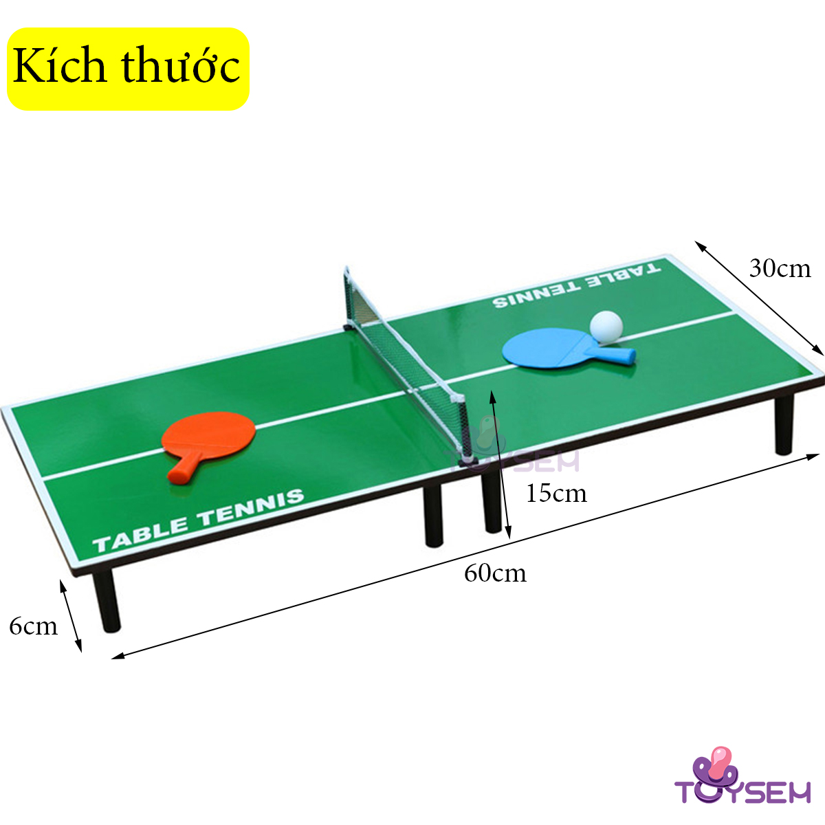 Đồ chơi bóng bàn gỗ mini cho bé vui chơi kèm bóng và tay vợt từ 6 tuổi - Quà tặng sinh nhật