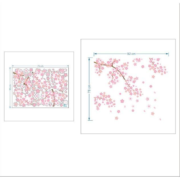 Decal trang trí tường - Hoa Nhí Hồng Dâu