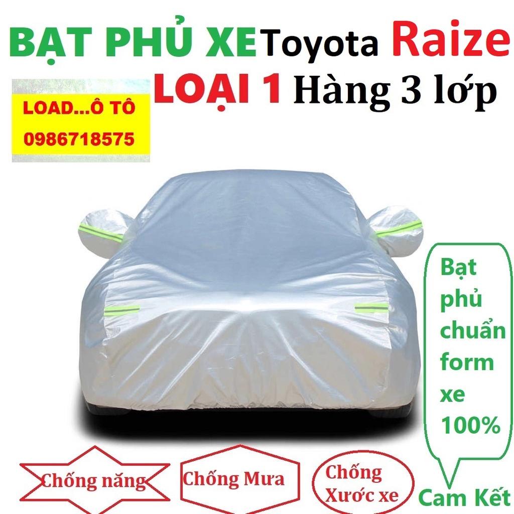 Bạt Che Phủ Xe Toyota Raize Hàng 3 Lớp Tráng Nhôm Chống Nắng, Mưa, Bụi Tuyệt Đối