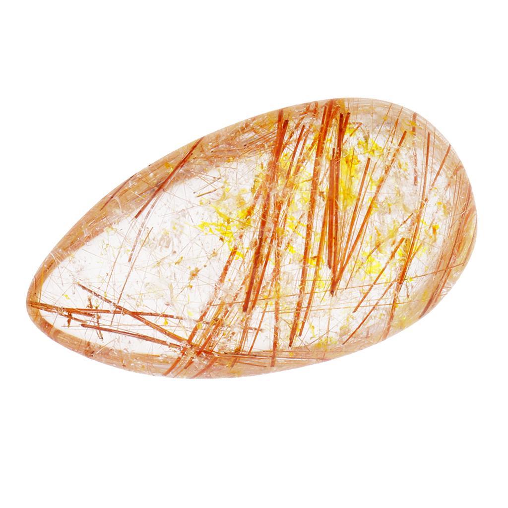 3-6pack Natural Gold Rutilated Quartz Crystal Pendant for DIY Pendant Jewelry