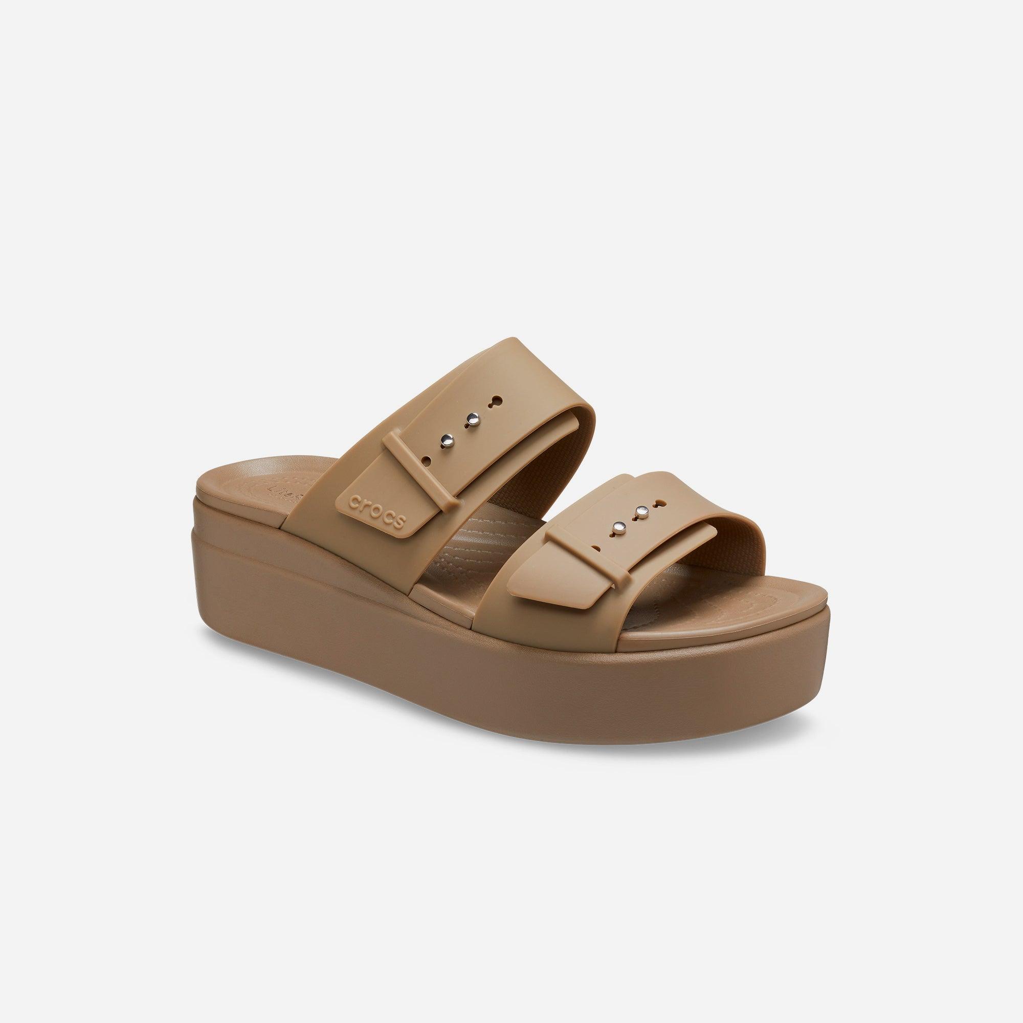 Dép quai ngang nữ Crocs Brooklyn Buckle Low - 207431-260