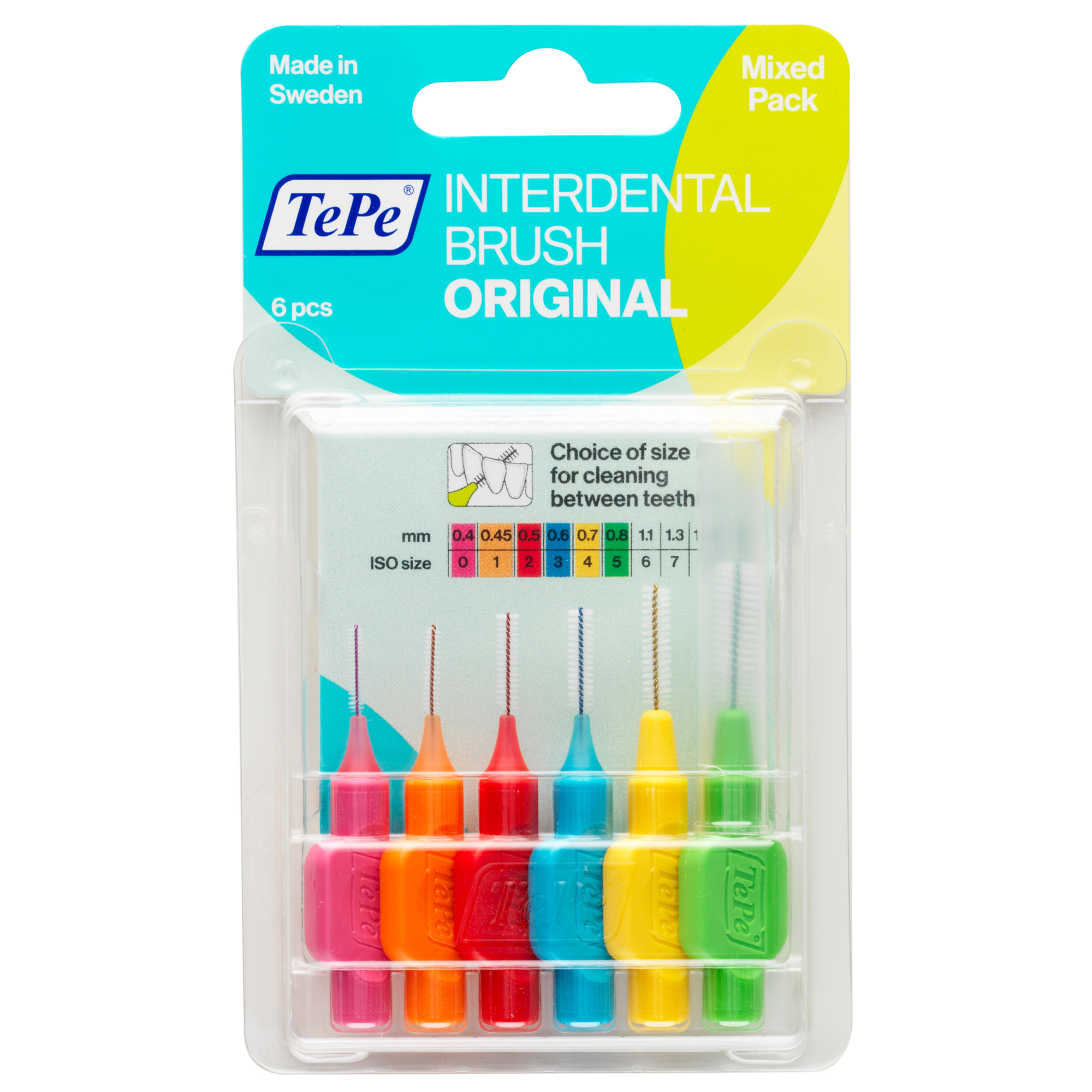 Bộ 6 cây chải kẽ răng cơ bản Tepe Interdental Brush Original