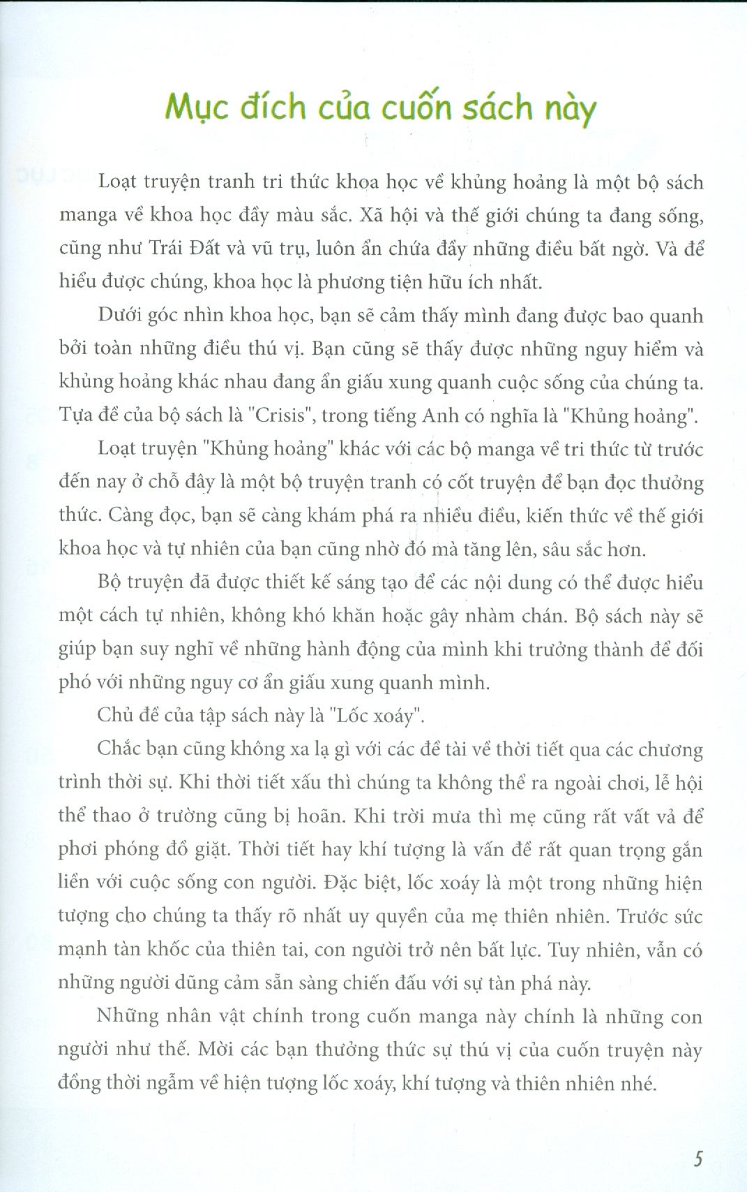 Truyện Tranh Tri Thức Khoa Học - KHỦNG HOẢNG VỀ LỐC XOÁY
