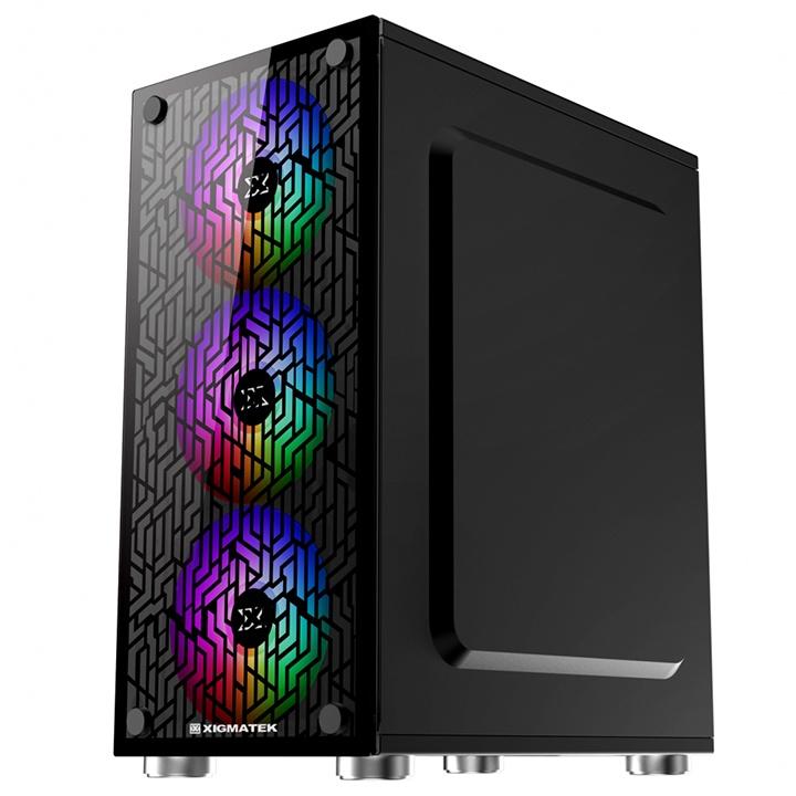 Thùng máy tính | Vỏ case Xigmatek NYX 3F RGB EN43057 Tặng 3 Fan - Hàng chính hãng