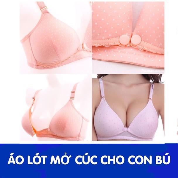 Áo lót bầu mở cúc cho con bú hoa nhí, châm bi hàng Thái Lan