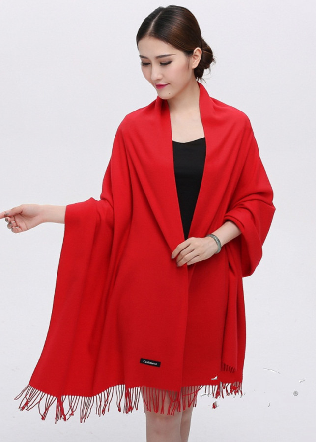 Khăn choàng cổ cashmere một màu 13