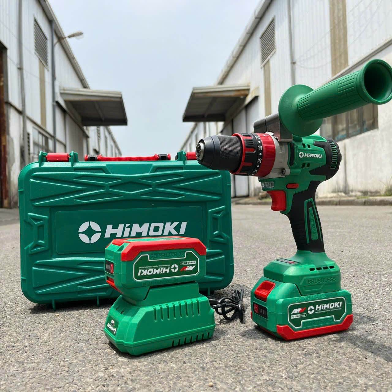 HÀNG CAO CẤP - Máy khoan từ HIMOKI AUTO LOCK 3 chức năng , có búa , sử dụng động cơ không chổi than -Siêu khỏe - HÀNG CHÍNH HÃG