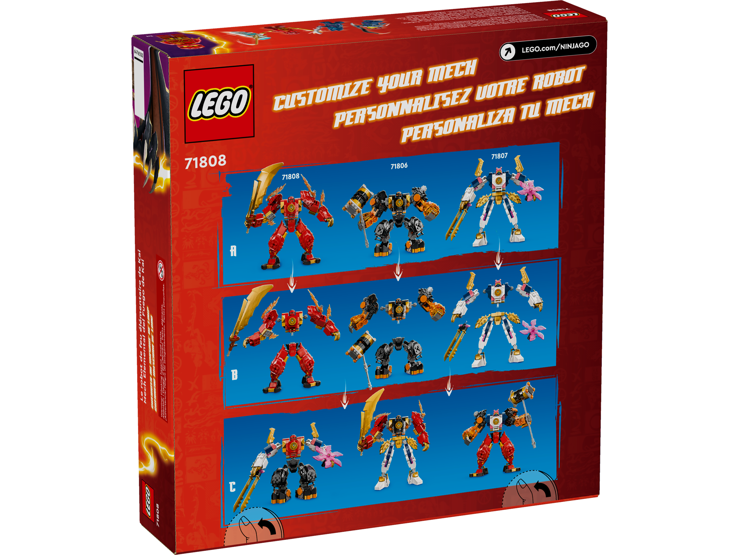 Đồ Chơi Lắp Ráp Chiến Giáp Lửa Của Kai - Kai's Elemental Fire Mech - Lego Ninjago 71808 (322 Mảnh Ghép)