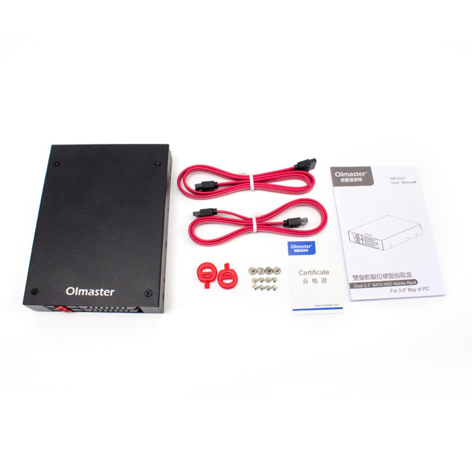 HDD Mobile Rack Enclosure 2 Bays for 3.5" Bay 6Gbps