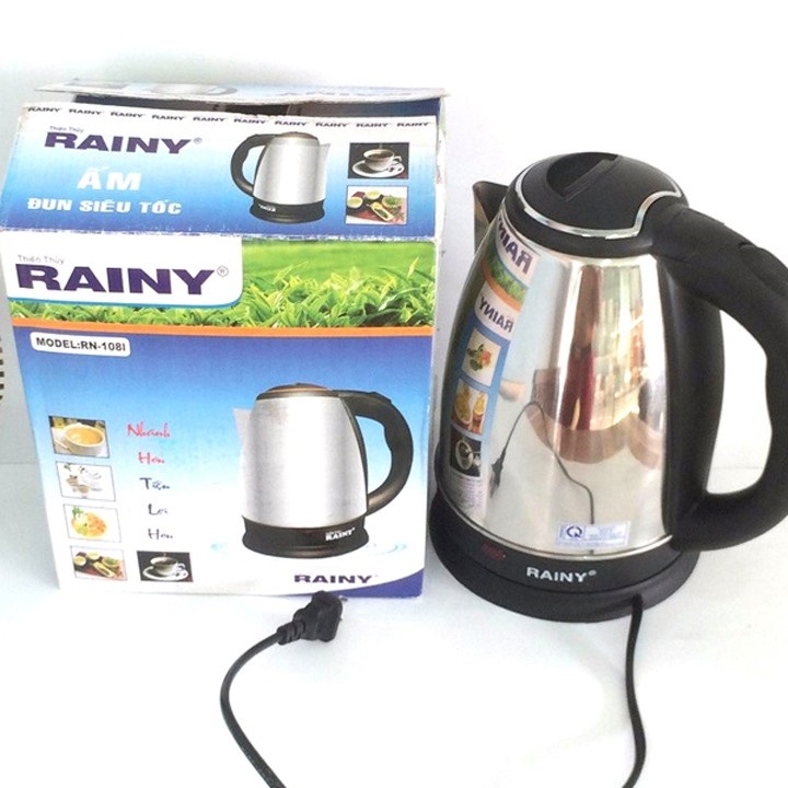 Ấm đun nước siêu tốc Rainy 1.8 Lít cao cấp - Hàng Chính Hãng