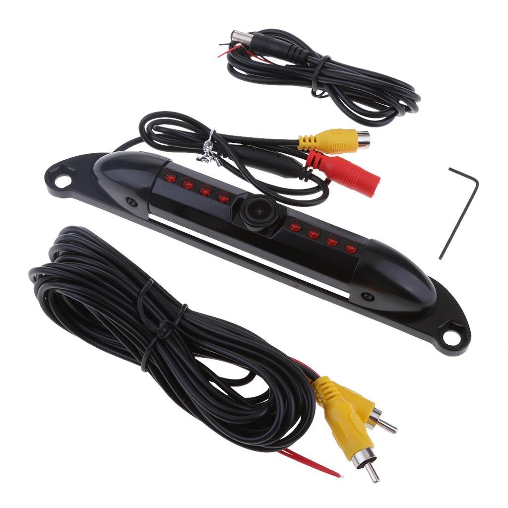 For US License Plate Frame Backup Camera HD Wide Angle Night Vision Rearview Camera,Black 1pcs