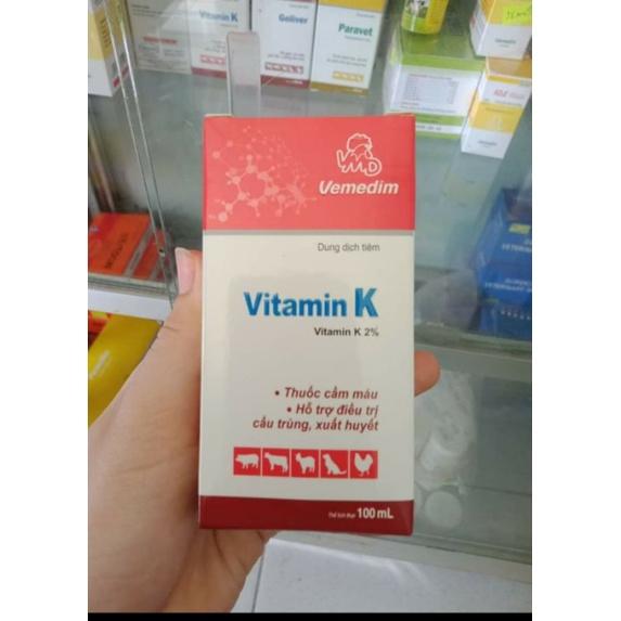 Vitamin K Vemedim- Thuốc hỗ trợ cầm máu, xuất huyết cho chó mèo vật nuôi chai 100ml