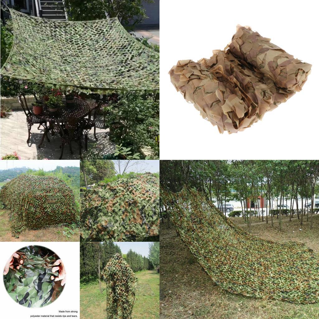 Premium Woodland Camouflage Netting Leaves Shooting Watch Blind Net Tarp Cover
