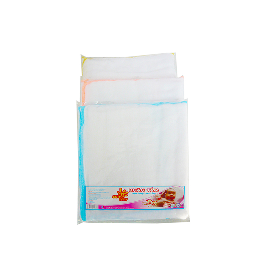 Khăn sữa tắm cao cấp 4 lớp dày loại 1 cho trẻ sơ sinh, 80x80cm KT1- Sunbaby