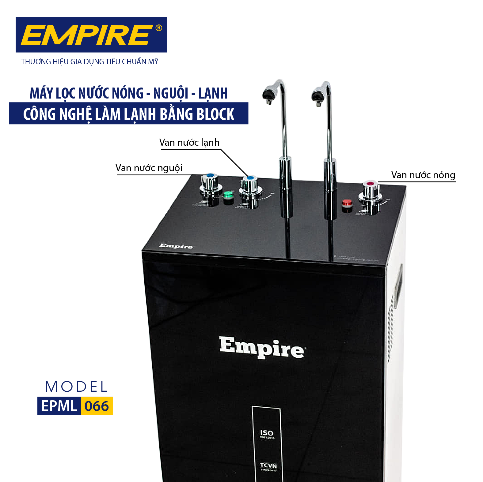 MÁY LỌC NƯỚC NÓNG NGUỘI LẠNH_BLOCK EMPIRE – MODEL 066 - Hàng chính hãng.