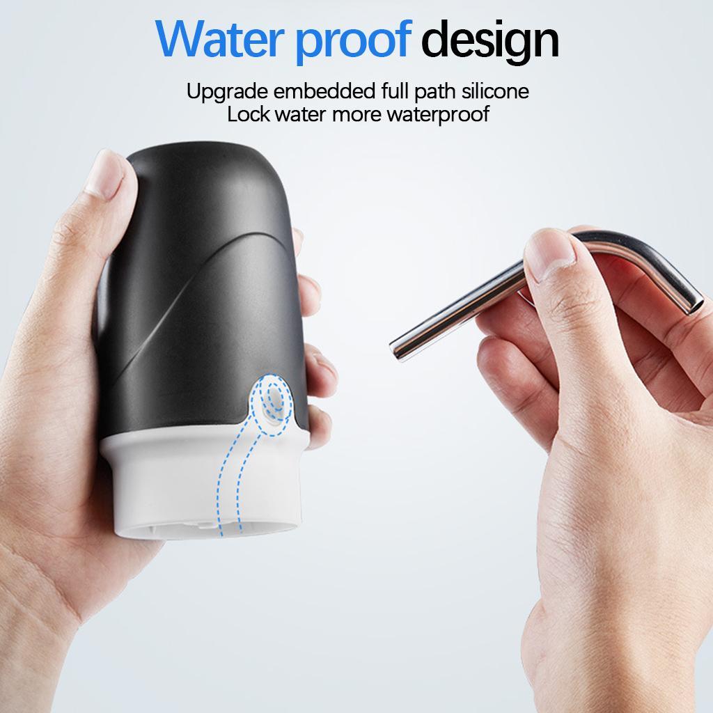 Water Pump Quiet Electric Automatic Dispenser Switch USB Charging Black