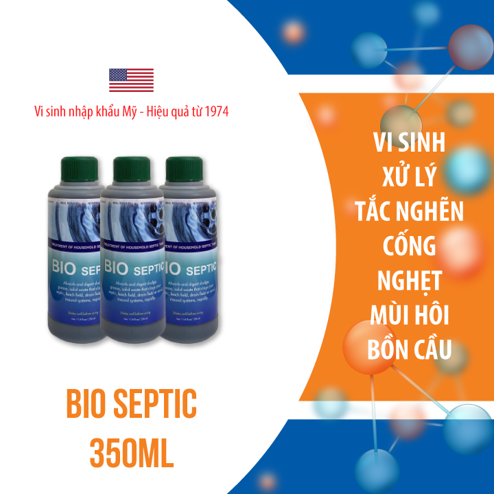 Vi sinh thông cống, xử lý hầm cầu, bể phốt, tự hoại BIO - SEPTIC - Chai 350ml