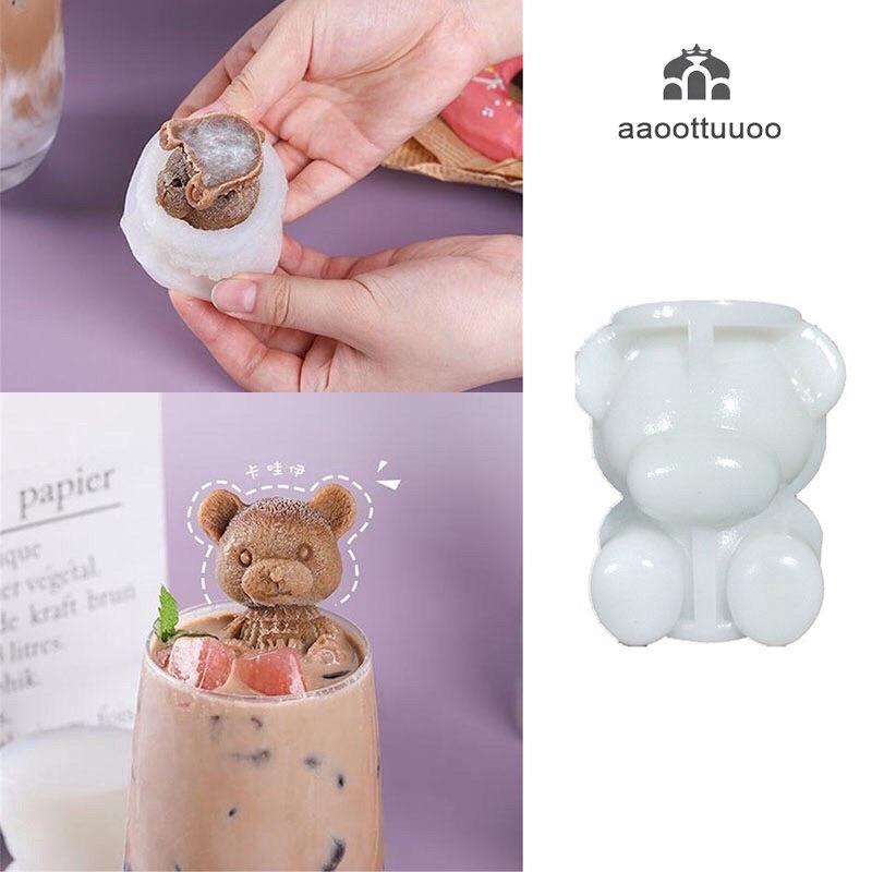 Khuôn Làm Đá Silicon Hình Gấu Teddy